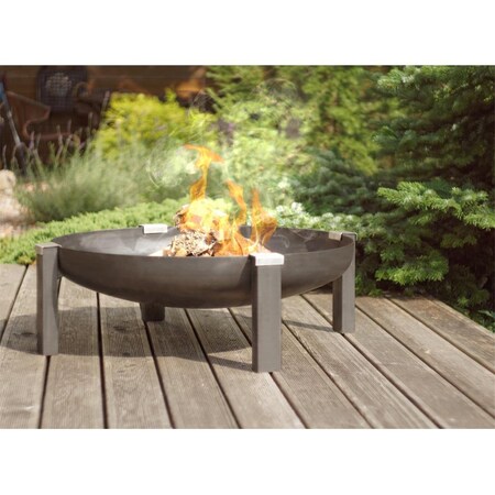 Greengrass 13.8 x 31 in. Tilsit Steel Wood Burning Outdoor Fire Pit GR2933284